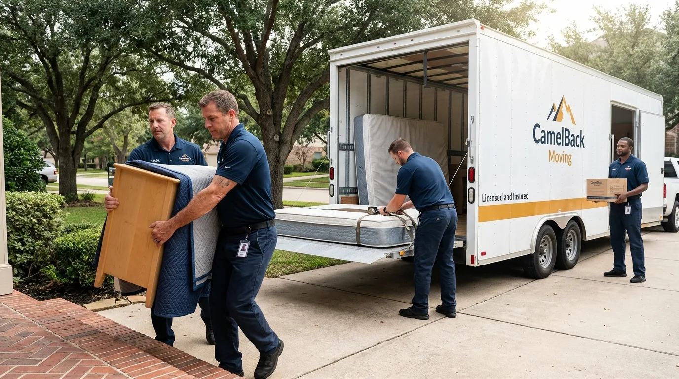 Crew loading residential truck for cross-state move from Scotch Plains, NJ