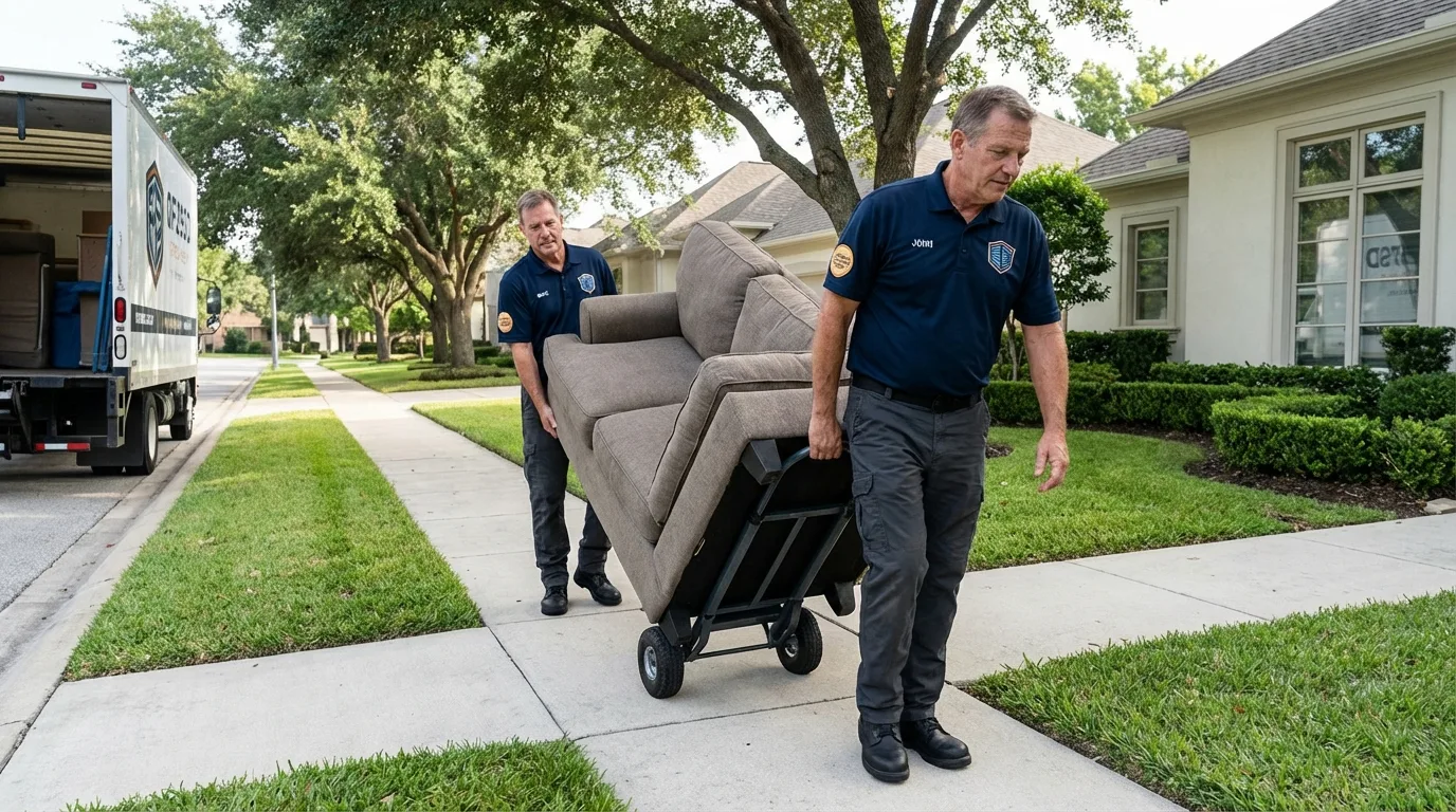 Local residential moving crew loading furniture in Scotch Plains, NJ